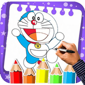 How To Draw Doraemon cartoon icon