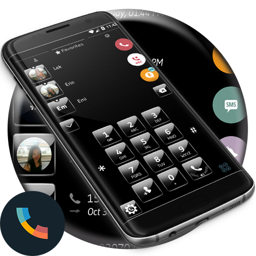 Gloss Black Phone Dialer Theme icon