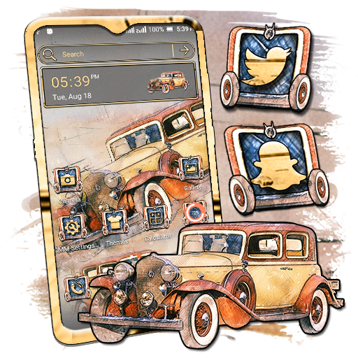 Vintage Car Painting Theme icon