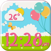Girly Weather and Clock Widget icon
