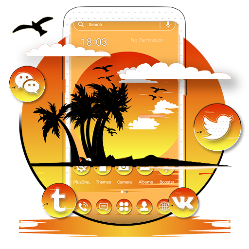 Beautiful Sunset  Launcher Theme icon