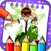 coloring ben 10 ultimate alien omnitrix icon