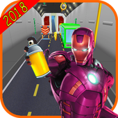Subway Iron Hero Man Running Clash 👊🔱 icon