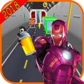 Subway Iron Hero Man Running Clash 👊🔱