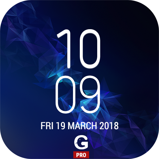 Galaxy S9 Plus Digital Clock Widget App Pro icon