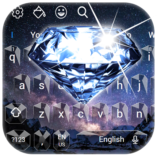 Beautiful Galaxy Diamond Keyboard Theme icon