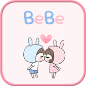 BeBe Couple2 GO sms theme icon