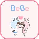 BeBe Couple2 GO sms theme