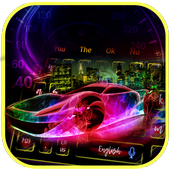 Neon Car Great Keyboard Theme icon