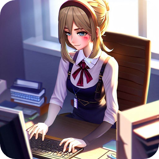 Anime Games: Office Girl Sim icon