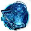 Blue Neon Hologram Technology Theme on 9Apps