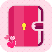 Love Secret Diary with Lock icon
