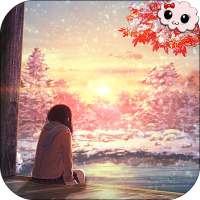 Anime Girl Winter Sunset Live Wallpaper on 9Apps