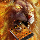 Gold Vivid Blustering Lion Theme icon