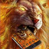 Gold Vivid Blustering Lion Theme on 9Apps