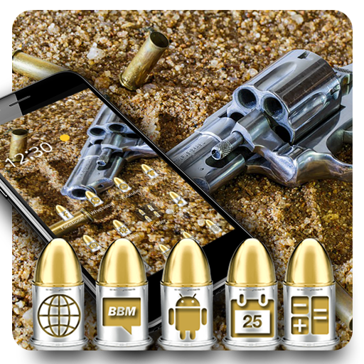 Revolver Pistol Bullet Theme icon