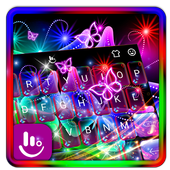 Colorful Neon Butterfly icon