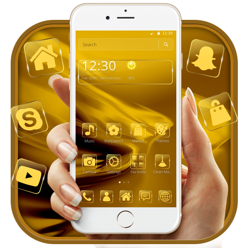 Shiny Gold Launcher Theme icon