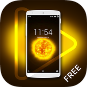 Sun on fire live wallpaper icon