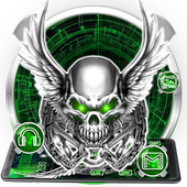 Green Metallic Skull Theme icon