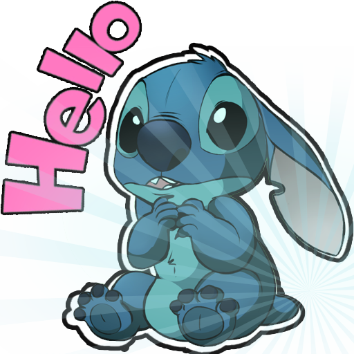 Cute Blue Koala Stitch Stickers for WhatsApp icon