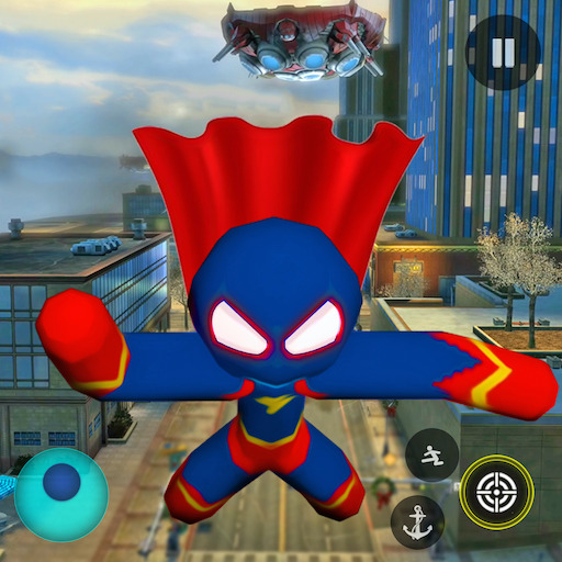 Superhero Stickman Rope Hero icon