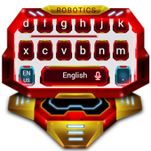 3D Red Technology Robotics Keyboard Theme icon