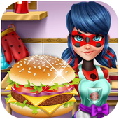 Ladybug Cooking Burger icon