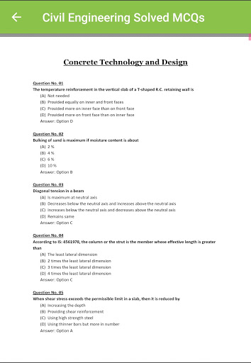 Civil Engineering MCQs Offline screenshot 11