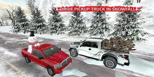 Winter Snow Pickup Truck Drive screenshot 2
