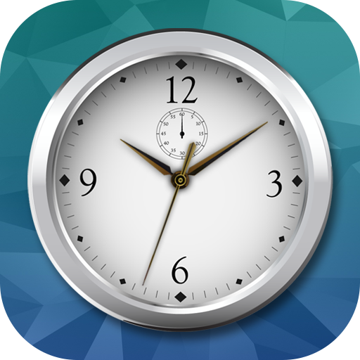 Luxury Silver Clock Live Wallpaper icon