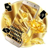 Gold Silk and Rose Keyboard