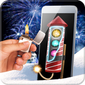 Christmas firework joke icon