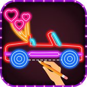 Draw Glow Car Step by Step आइकन