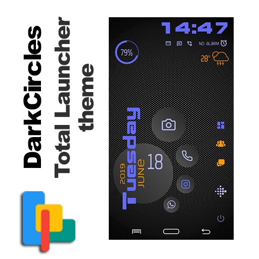 Тема DarkCircles для Total Launcher icon