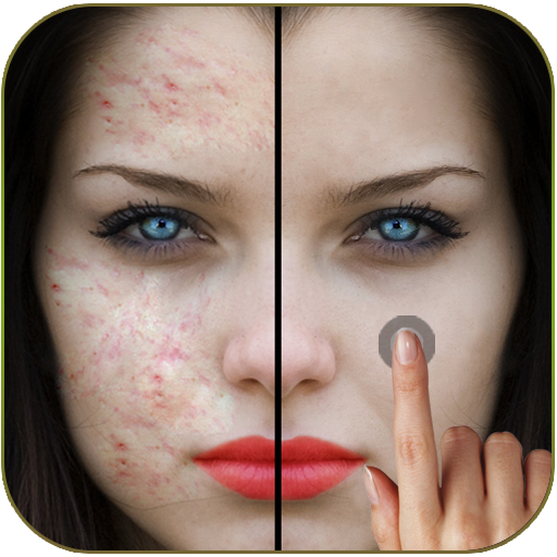 Pimples removing photo editing icon