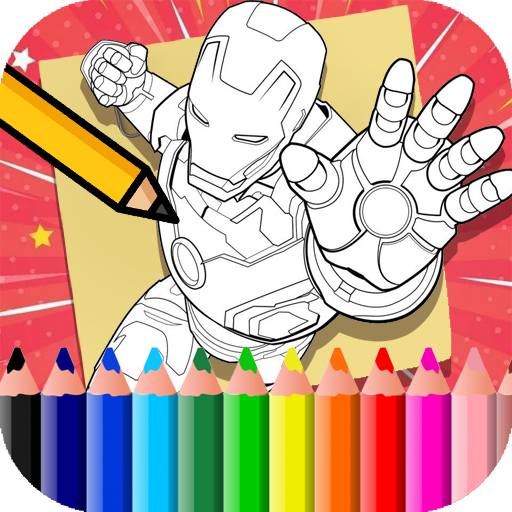Iron Hero Coloring Superhero icon