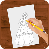 How to Draw :Disney Princess icon
