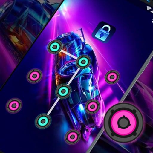 Neon Car - App Lock Master Theme icon