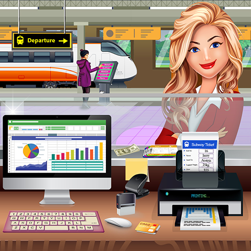 Subway Train Manager Cashier: ATM Cash Register icon