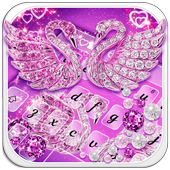 Lila Diamond Swan Keyboard icon