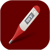 إصبع درجة الحرارة الجسم المزحة أيقونة