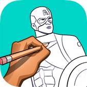 how to draw Captain America on 9Apps