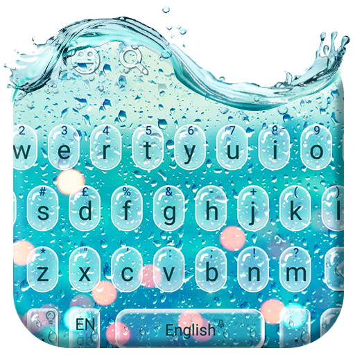 Blue Glass Water Keyboard Theme icon