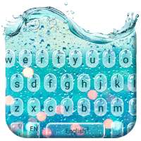 Blue Glass Water Keyboard Theme on 9Apps