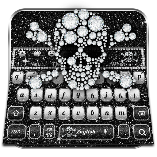 Diamond RIP Skull Keyboard Theme icon