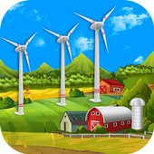 Build Wind Turbine: Village Electric house Builder icon