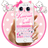 Cute Kawaii Kitty Pink Bow Keyboard Theme icon
