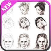 Face drawing tutorial icon