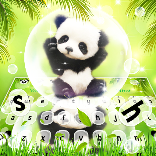 Adorable Bubble Panda Keyboard Theme icon